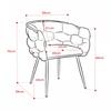 Luxuriöser, Moderner Akzentstuhl, Schminktischstuhl mit Metallrahmen für Schlafzimmer, Wohnzimmer, Esszimmer