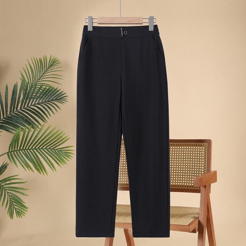 Spring Autumn 2026 Stylish Elastic High Waist Pants for Middle-Aged & Elderly Women