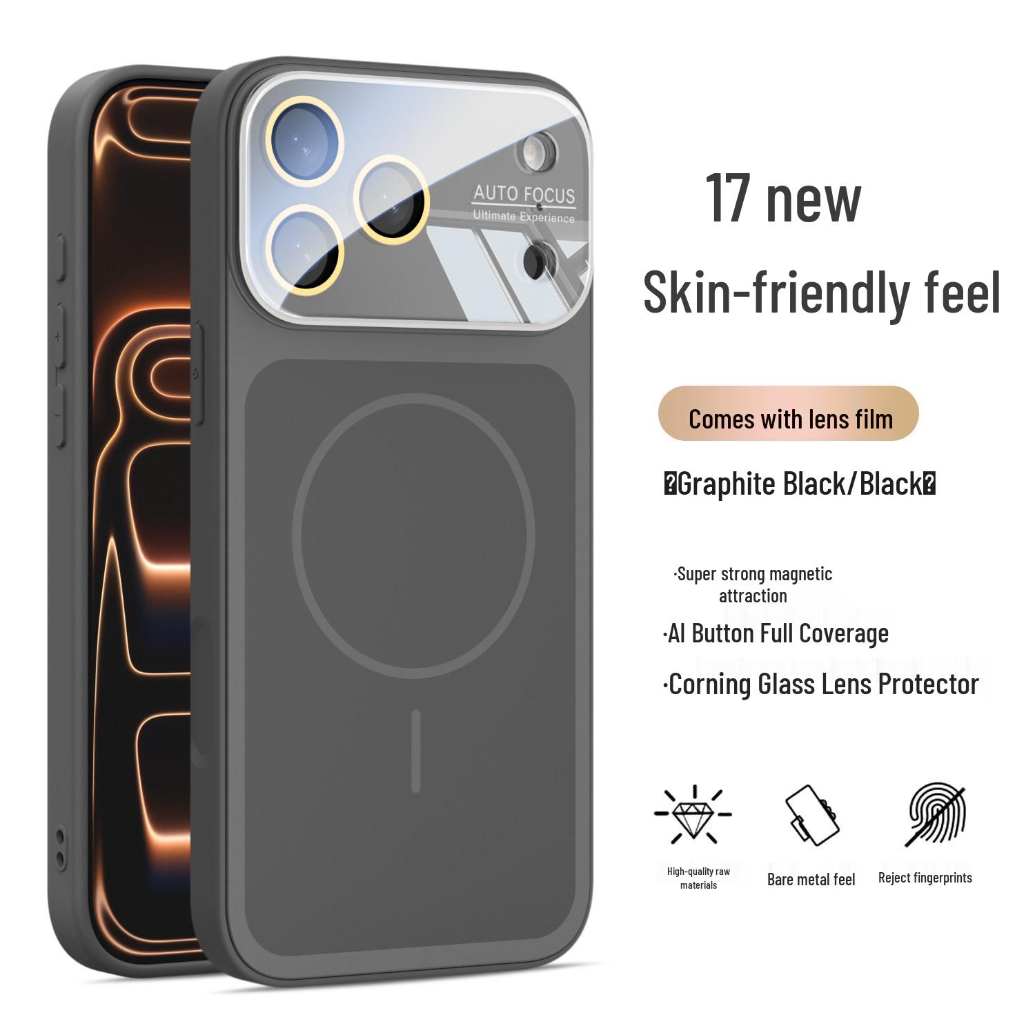 Liquid Silicone Magnetic AI Button Case for iPhone 17 Pro Max - Fits iPhone 15 & 16 16 PRO MAX