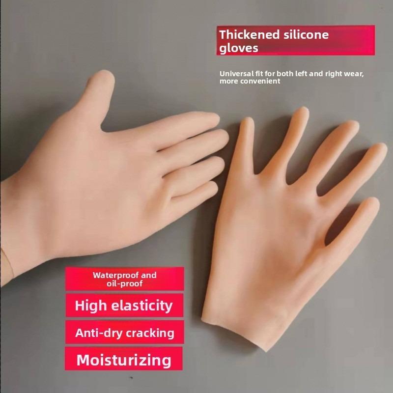 Ultimate Silicone Gloves Waterproof Sunscreen Oil Resistant Anti Dryness Thick Soft Moisturizing Hand Kitchen Cleaning Household
