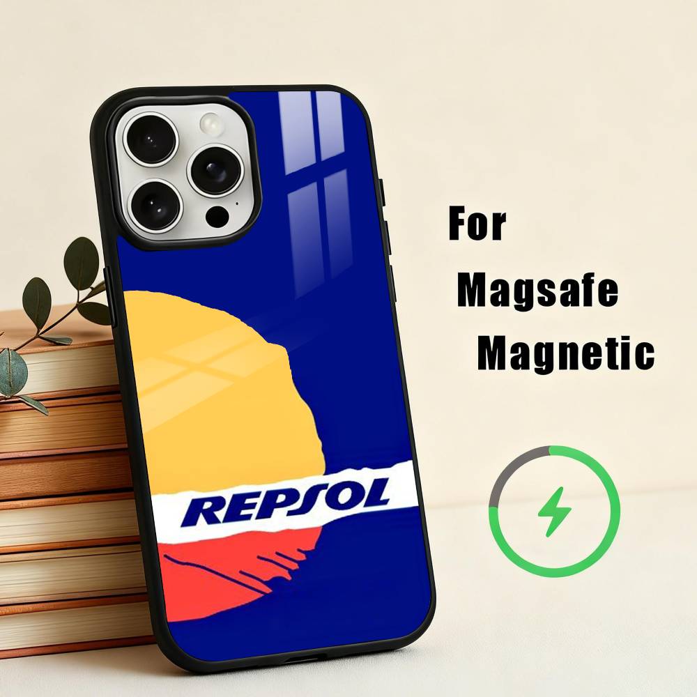 D-Repsol-S M-Mobile-E Phone Case For iPhone17,16,15,14,13,12,11 Plus,For Magnetic Wireless Charge Cover