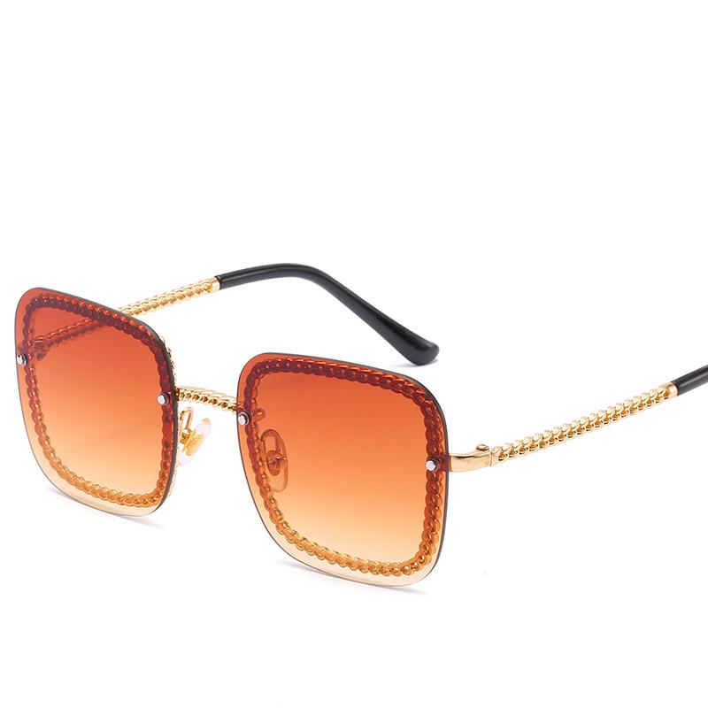 JYL TS Sunglasses 2446 Chain Frameless Square Women/5545