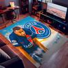 1pc Kylian Mbappé Print Area Rug - Soft,Washable Non-Slip Indoor Mat for Office Chairs,Living Room,Home Office Decorative Rug