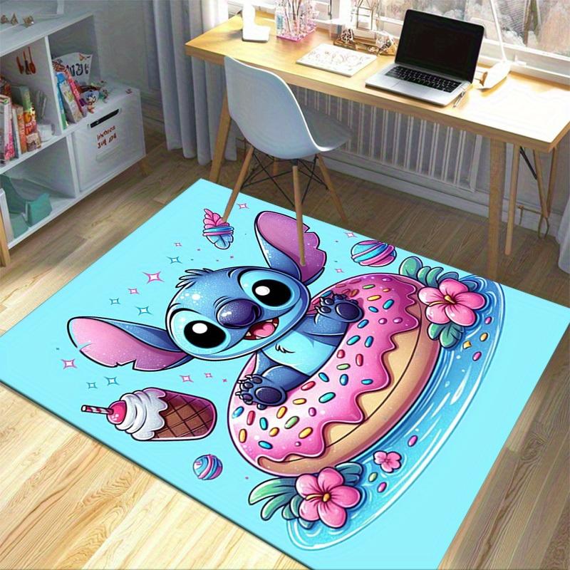 1pc. Cute Stitch on Donut Outdoor Rug - Fun Home Decor Carpet for Room, Office Chair Mat, Gift Ideaz0410126