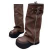 Raised Platform, Brown Boots Women's Summer Thick Legs Maillard Boots 2025 Western Jeans Tube Boots