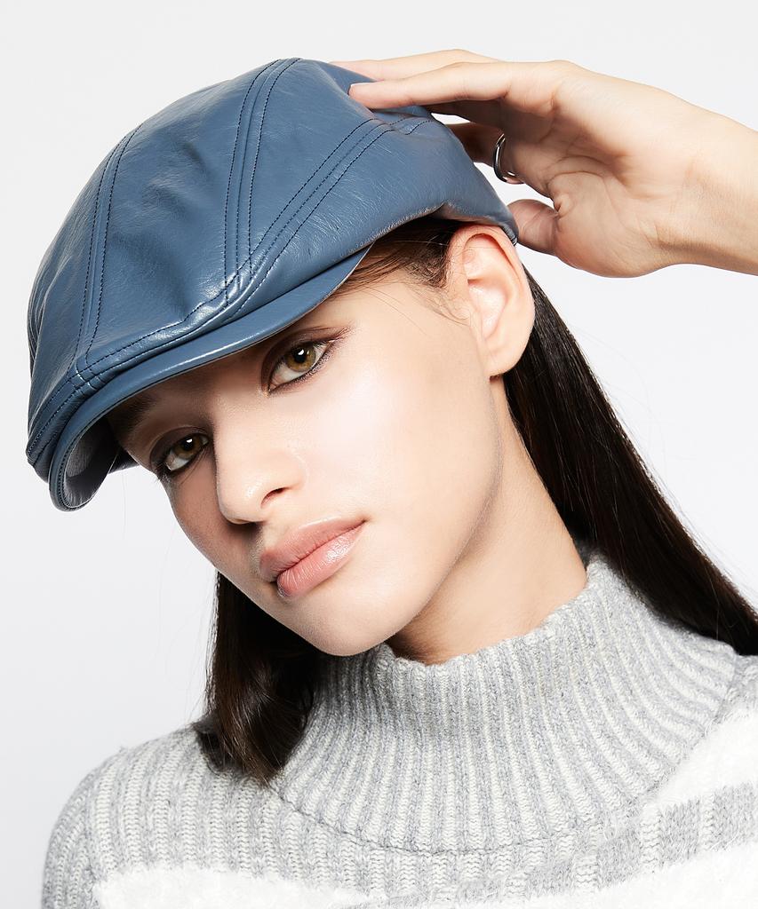 LARTIGENT L7 Leather Hunting Cap(Blue)