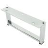 Set of 4 metal furniture legs, silver chrome frame, 20 x 9 cm