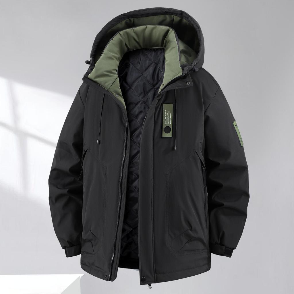Men's 400 Jin Extra Thick Windproof Outdoor Workwear Jacket, XL 2-Cotton Padded for Extra Warmth