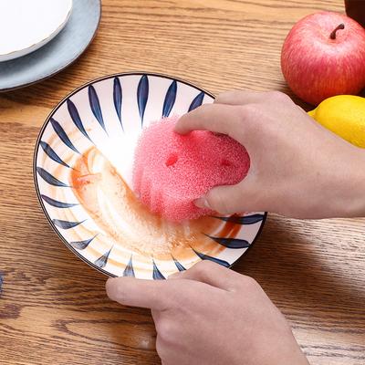 Cleaning Smiling Face Sponge Sponge Honeycomb Sponge Household Kitchen Cleaning Dishwashing Cotton