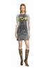 Diesel Mini Dress A166330SLBB L Black X Ivory 900A Women's D-BUXT-Q1
