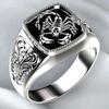 Unisex Viking Nordic Mythology Giant Wolf Ring - Fashion Hip Hop Rock Style Defense Totem Punk Finger Accessory for Men