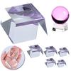 Display Base Stand Holder with Clear Glass Square Dimple Blocks for Crystals