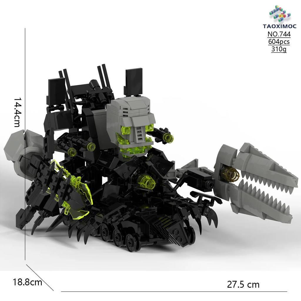 Skibidi Toilet MOC Abstract Building Block Set Monitor Doomsday Watcher Titan TV King Scale Model Compatible With Block Bricks Toys Playsets