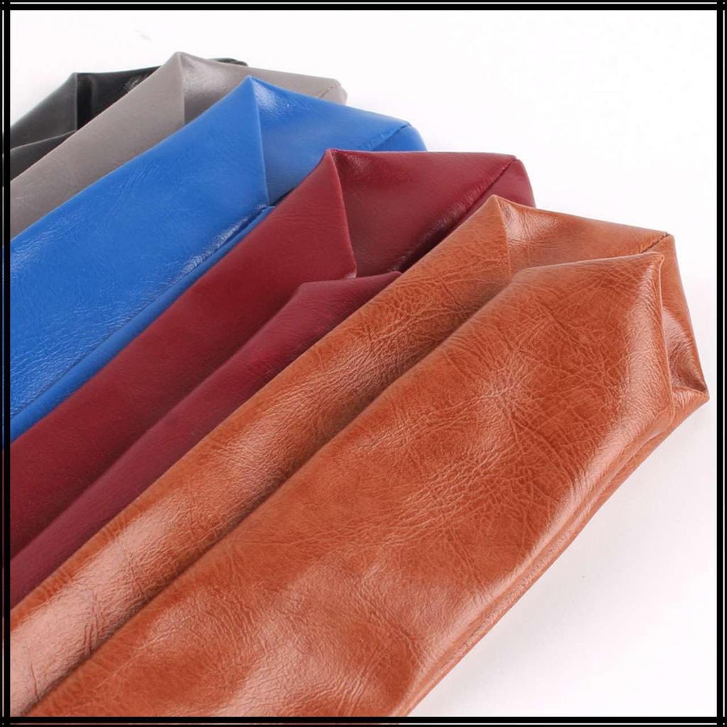 [White Fang] Lederkrawatte, Unifarben, Business, Elegant, Schlicht, Lässig, Herren NC099 (blau)