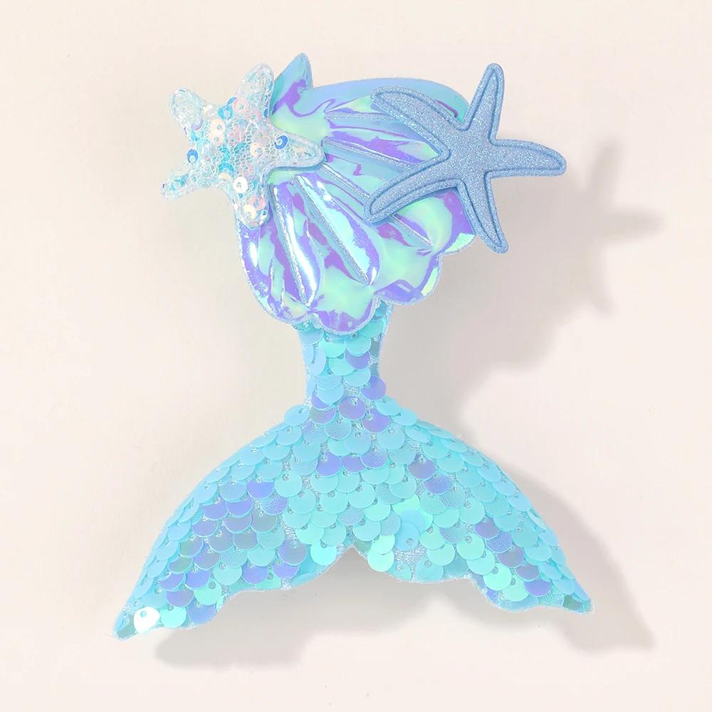 1PC New Mermaid Princess Tail Hairpin for Girls Kids Bangs Decorative Cute Cartoon Children's Baby Headwear Hair Accessories