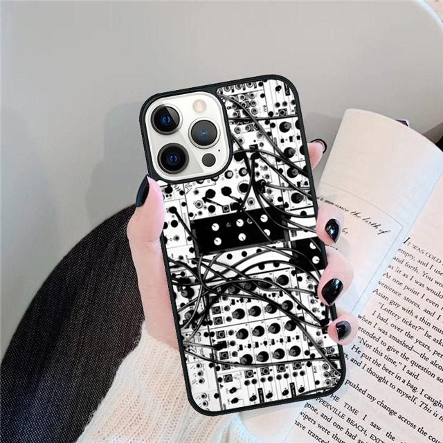 Vintage Synth Synthesizer Moog Print Phone Case Cover For iPhone 17 Air 15 16e 14 13 12 Pro Max 11 Pro Max Plus