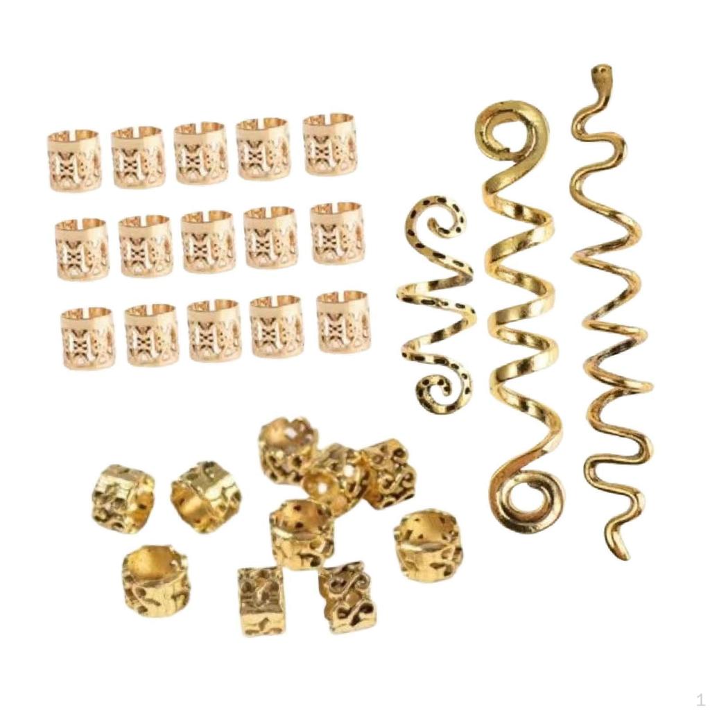 28 Pieces Hair Jewelry for Braids, Clip Accessories, Dreadlock Beads, Braids