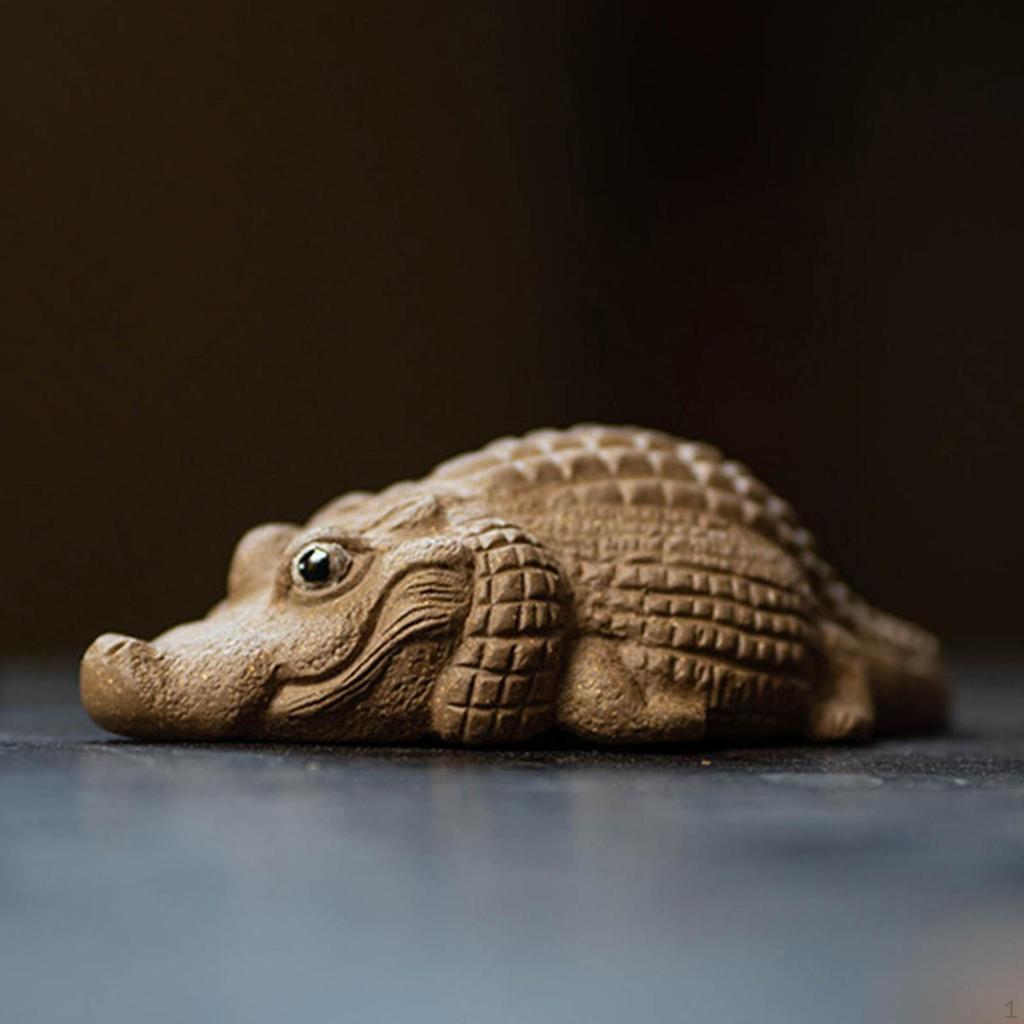 Handcrafted Crocodile Sculpture for Home Decor