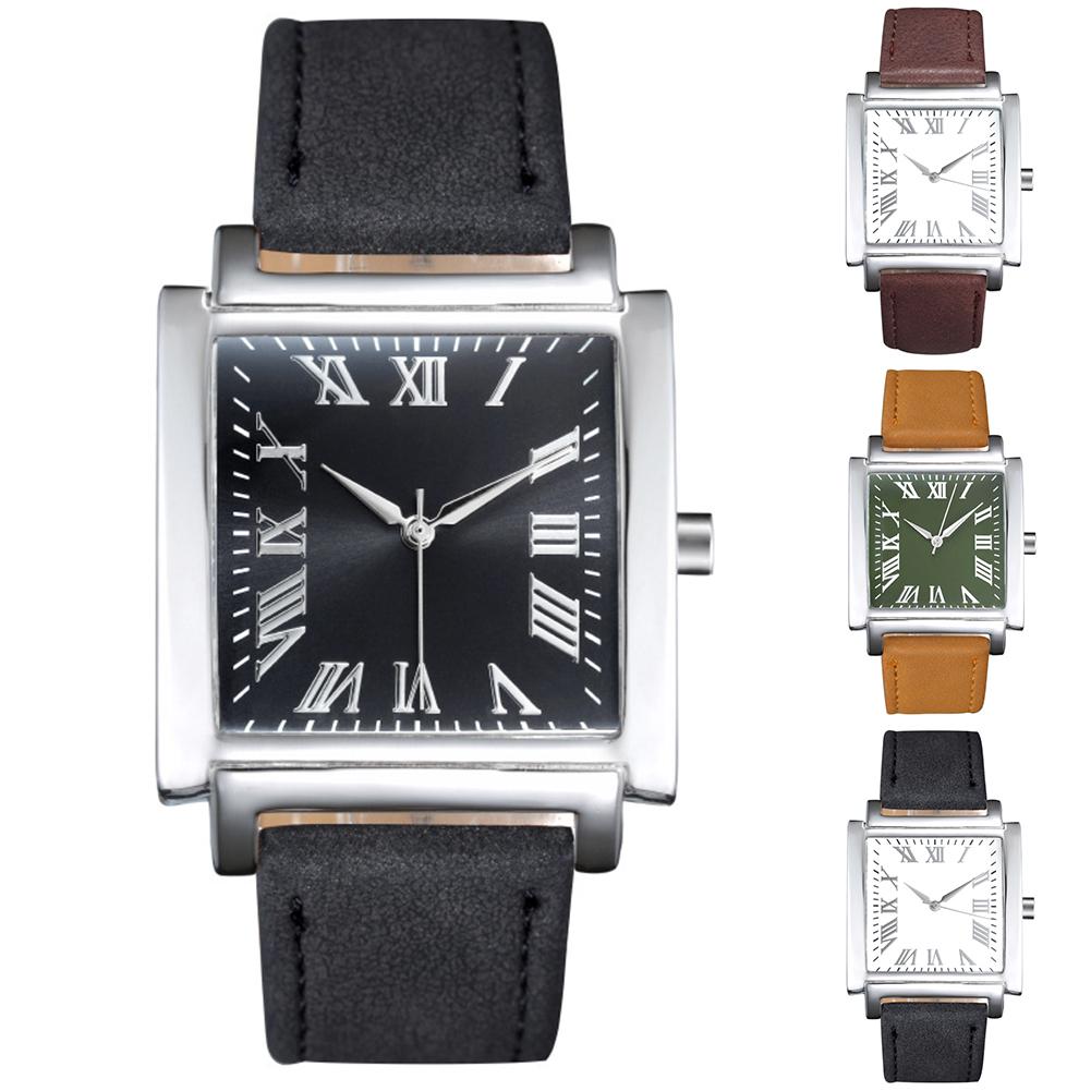 Montre Unisexe Analogique à Quartz - Bracelet Cuir Beige - Chiffres Romains - Neuve Sans Boîte
