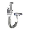 Pistola a spruzzo per rubinetto in acciaio inox, bidet portatile per WC, spruzzatore per bidet manuale in acciaio inox, spruzzatore ad acqua spazzolata