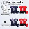 Men Soccer Uniform Set with Short Sleeve Jersey Shorts and Long Socks Lightweight Breathable Quick Dry Athletic Sportswear for Training and Matches