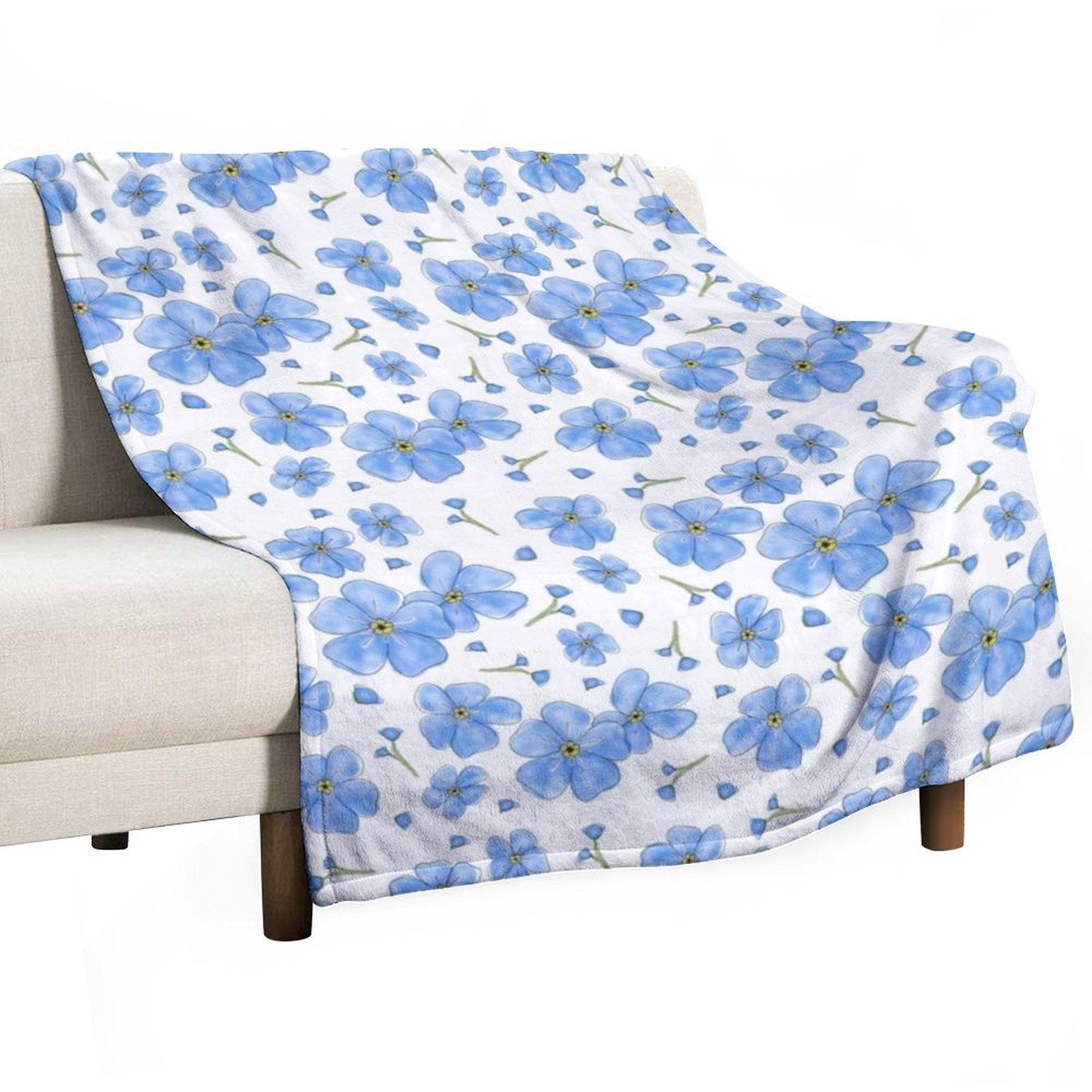 Узор «Незабудка» Плед Одеяла Диваны Декоративные Волосатые Декоративные Диваны Роскошные Одеяла 30x40in
