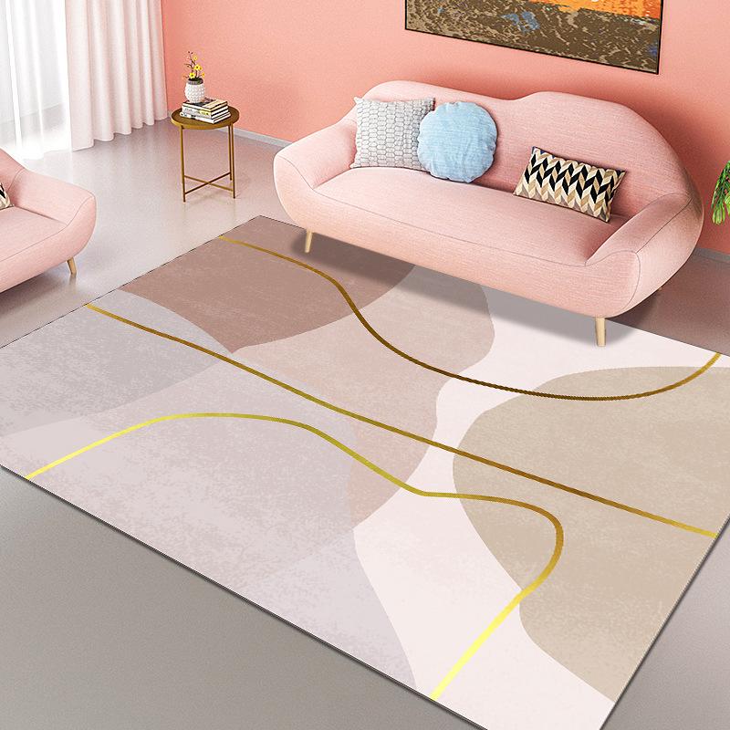Retro Geometric Style Living Room Carpet Bedroom Bedside Carpet Modern Minimalist Luxury Floor Mat
