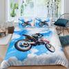 Dirt Bike Motorbike Duvet Cover Motocross Racer Bedding Set Boys Motorcycle Extreme Sports Quilt Cover Polyester Comforter Cover