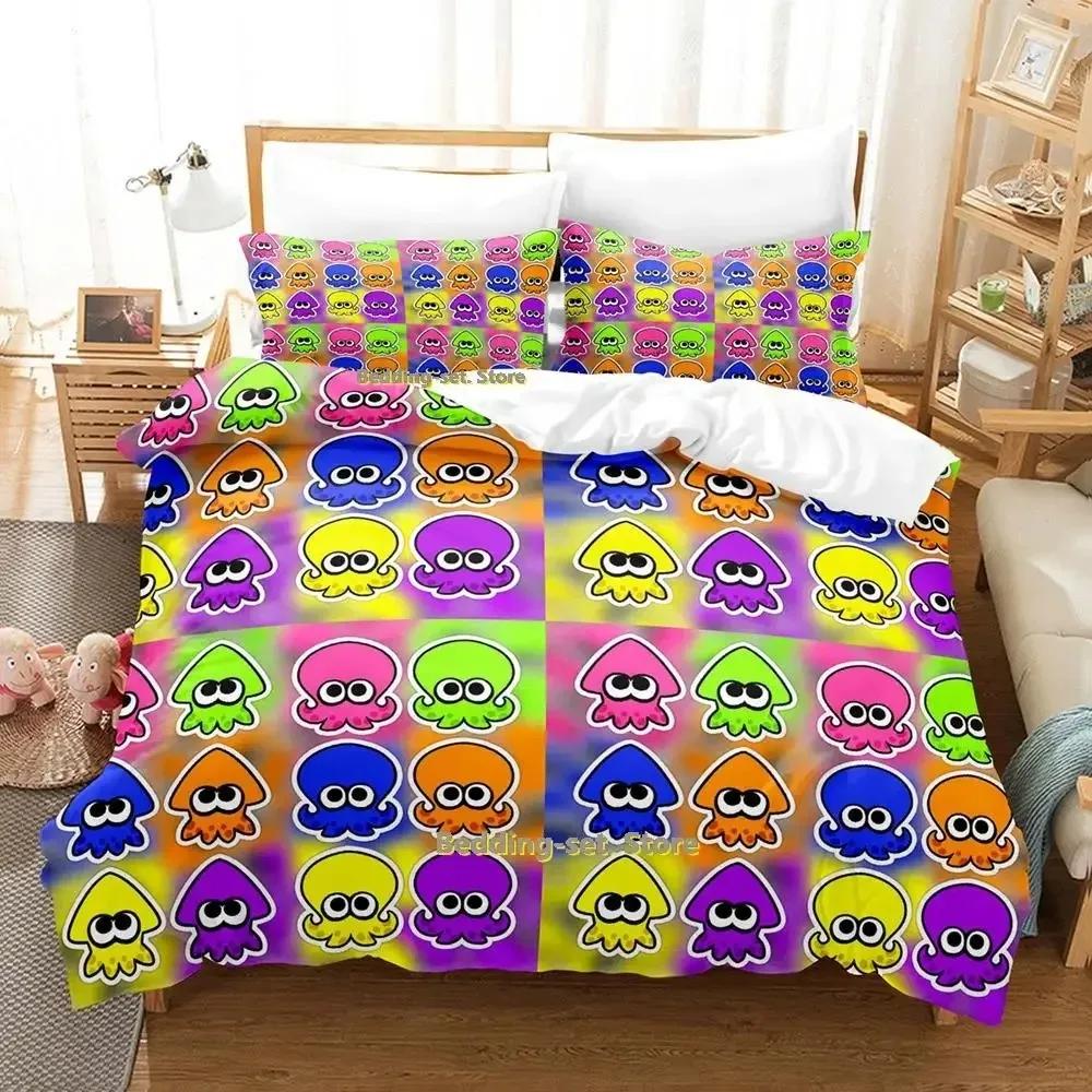 Comforter Cartoon Octopus Bedding Set Single Twin Full Queen King Size Bed Set Adult Kid Bedroom S Anime Bed