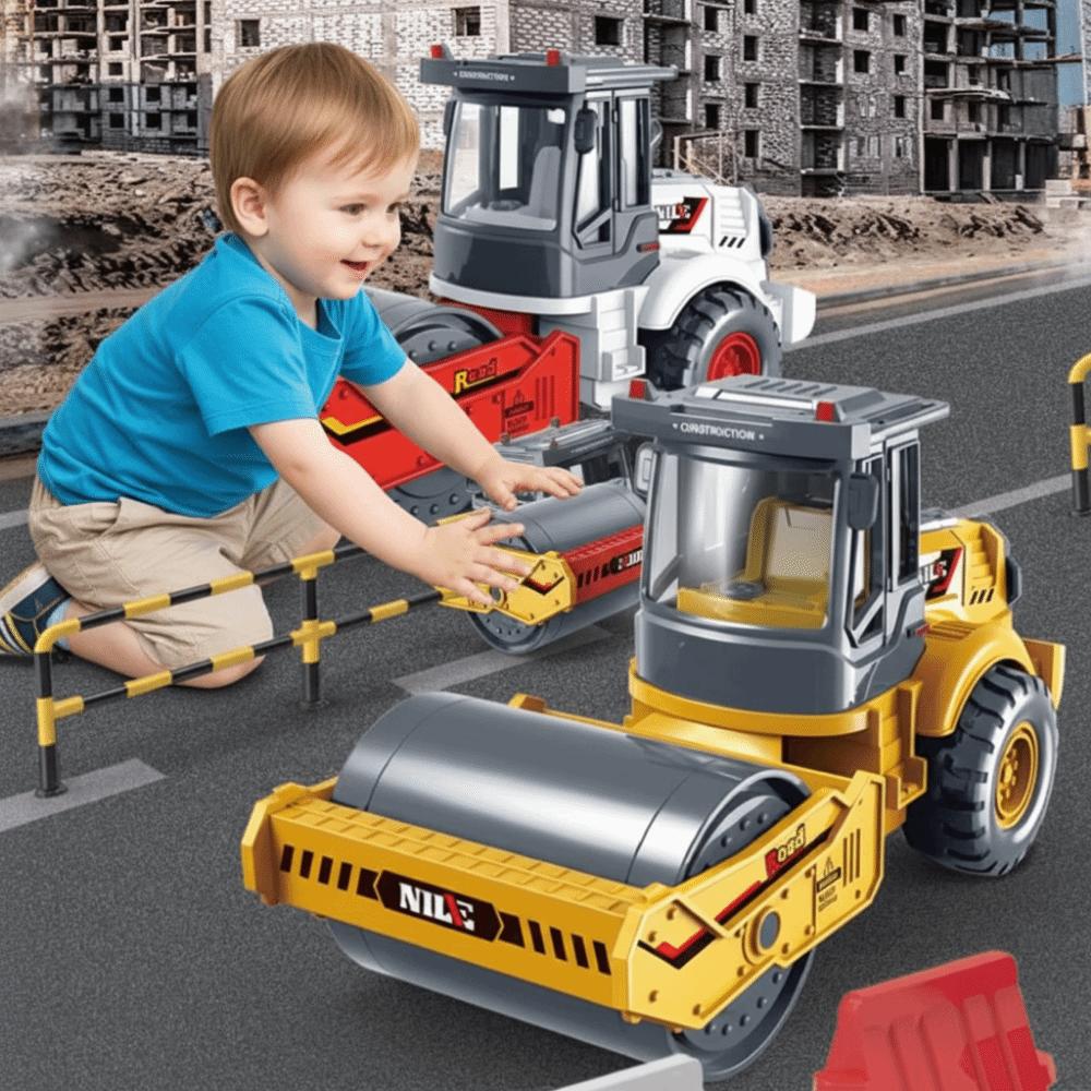 1:60 Scale Engineering Car Model Road Roller Excavator Bulldozer Toy  Collection Toys