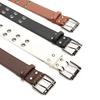 Punk Street Style Double Row Hole Women Casual Belt For Daily Versatile