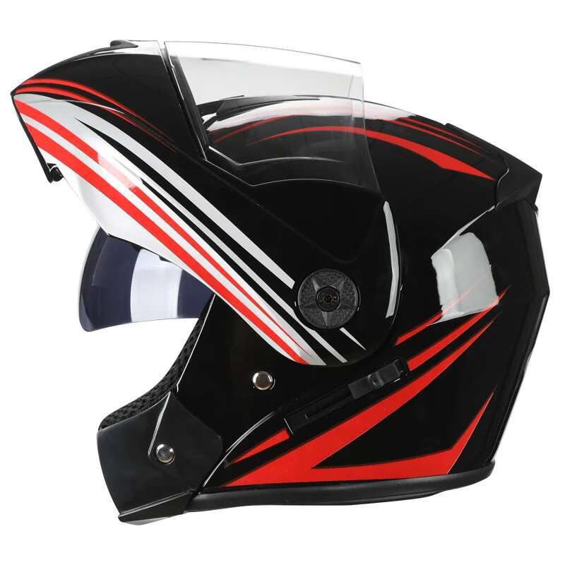 Motorbike Helmet DOT Flip Up Double Lens Unisex Helmet With Visor Cross Section Helmet Modular Flip Helm Motorcycle Helmets