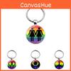 Rainbow Lgbtq Keychain Creative Couple Gift Modern Style Zinc Alloy Key Ring Bag Decoration Xswx4626-1