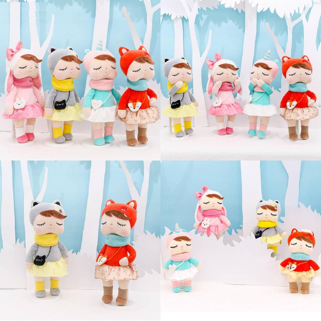 Adorable Metoo Plush Girl Doll Soft Short Plush Stuffed Toy With Pp Cotton Filling Cute Bag Pendant For Kids And Collectors