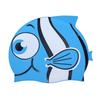 Norman Kids' Cute Blue Fish Print Silicone Swim Cap