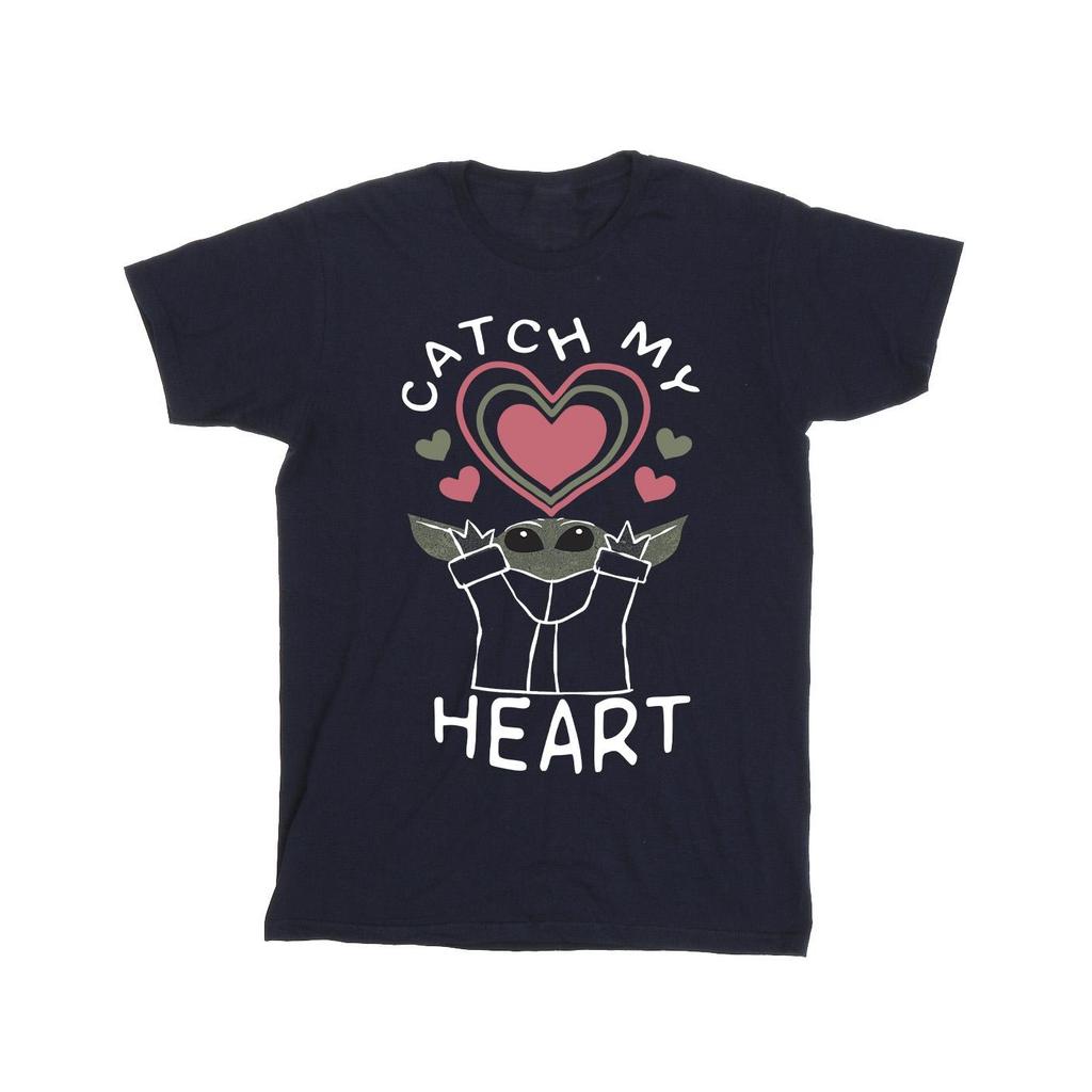Star Wars Mandalorian Boys Catch My Heart Cotton T-Shirt
