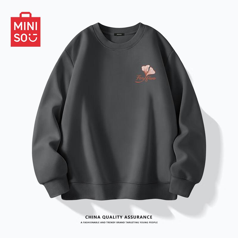 

MINISO Men s Heavyweight Round Neck Sweatshirt XL
