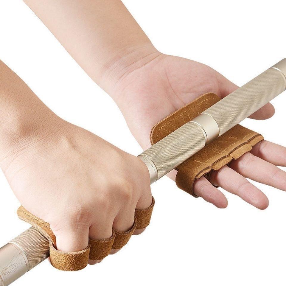 Skórzane podnoszenie ciężarów rękawice treningowe ochrona dłoni kobiety mężczyźni Fitness sport gimnastyka uchwyty podciąganie podnoszenie ciężarów trening