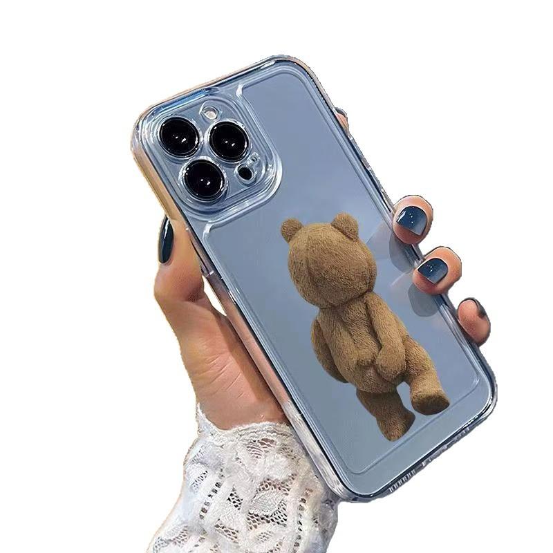 Fun bear case for Apple iPhone 17 Pro, 16 Pro, 15 Pro Max, and 14-inch drop-proof phone.