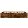 Bed Frame Smoked Oak 120 x 190 cm Engineered Wood