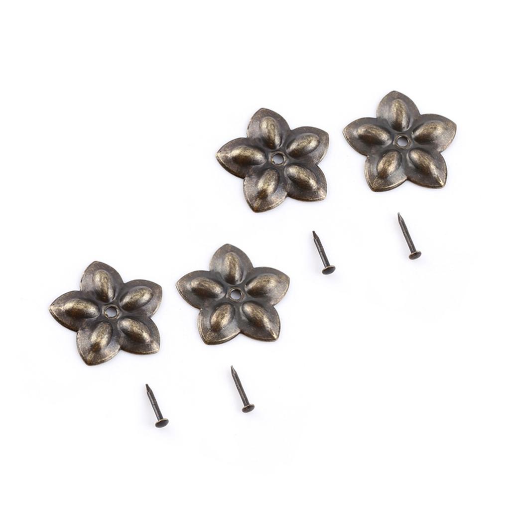 100pc Vintage Upholstery Nails Bronze Metal Tags Furniture Sofa Shoe Door Decorative Tack Stud