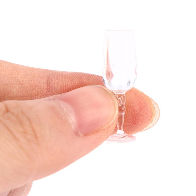 Набір із 6 міні-окулярів для лялькового будиночка, келихи для напоїв, соку, вина для кухонної вітрини