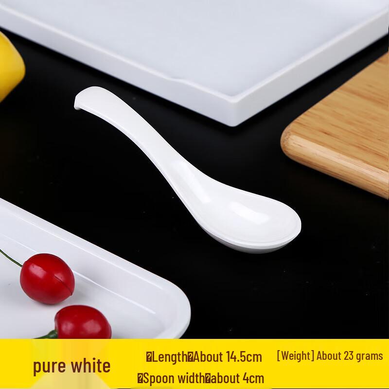ONYLM A5 Melamine Soup & Rice Spoons - 10 Pack