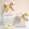 Beautiful Bowknot Decor Candy Bag Handmade Festive Touch Faux Leather Gift Box for Wedding
