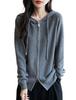 Yuanbao Stitch Women's Korean Style Wool Zippered Hoodie - Casual Versatile Solid Color Knitwear