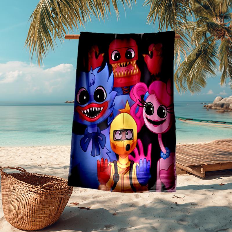 Ultra-Soft Beach Towel with Huggy Wuggy Theme,Ideal for Pool - Camping, Diving - Perfect Travel Essential, Vibrant Beach Towel.