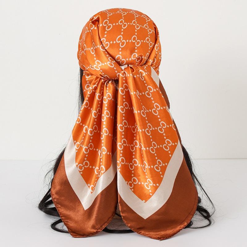 New cashew print silk scarf women's trend versatile shawl satin headscarf 90 square scarf scarf women