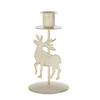 1PC Iron Artistic Deer Candlestick Stable Retro Christmas Personality Festive Use Repeatedly Atmosphere Candle Party