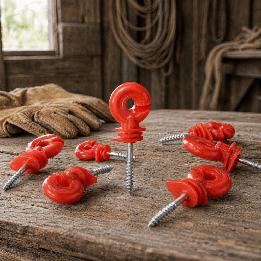 50Pcs Screw In Design Fence Insulator Rainproof Screw In Insulator  Timber Post
