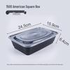 Disposable Rectangular Plastic Food Containers with Lids